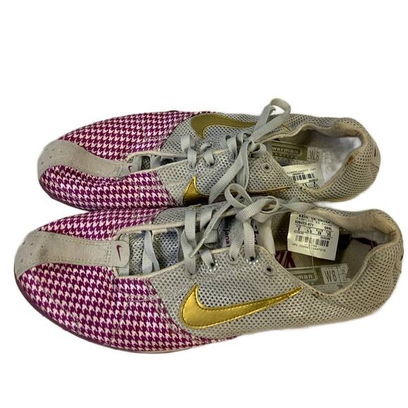 Nike US Ladies Size 8 Bowerman Series Purple Gray Mesh Running Track Shoes - Picture 2 of 5
